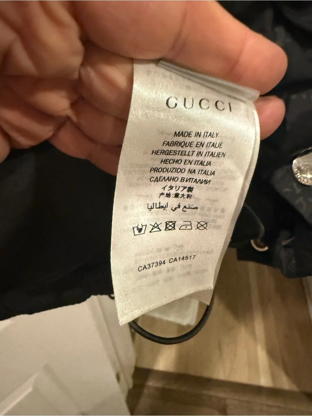 Gucci Black Jacket with Cream Neck Trim